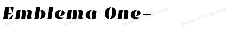 Emblema One字体转换